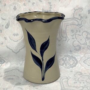Williamsburg Pottery vase. 1994 Salt glaze.